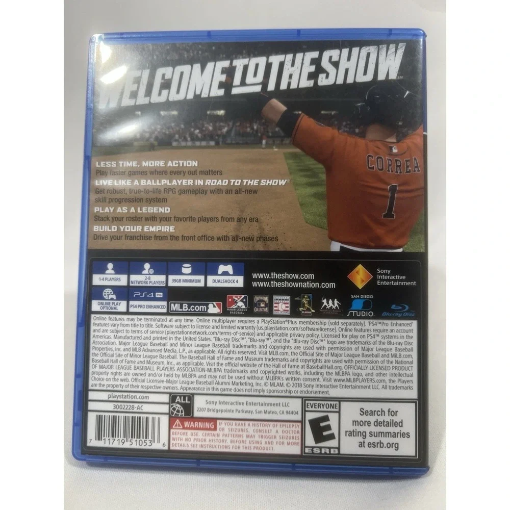 MLB The Show 18 PS4‎ Baseball Video Game PlayStation 4 Complete Tested